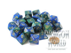 Gemini Blue-Green/gold - 20 Piece Dice Set - CHXLE825